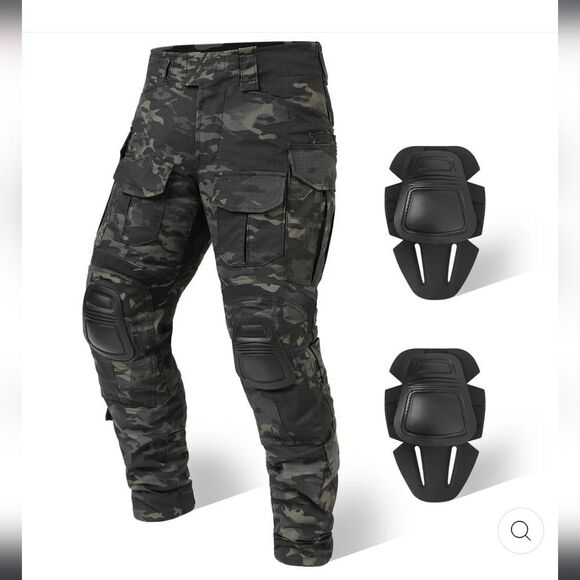 5.11 Tactical Cargo Pants Green and Black Ripstop Fabric [42 Waist X 34 Long] - Picture 1 of 8
